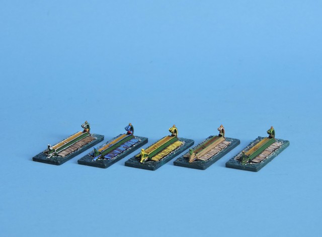 ARA05 Quinqueremes 6 ships (5 models shown) with bases