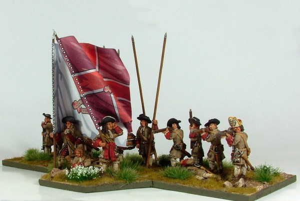 B003 Firing line with pike and grenadiers in fur cap