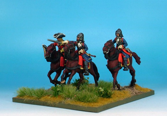 WLOA36b Cuirassier Command; English helmet; galloping horses