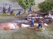 Cossack skirmishers approach the Elbe bridge