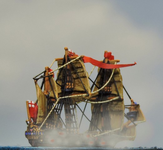 ARDR012Bb 40 gun with double reefed topsails