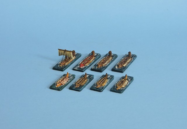 ARA01 Triakonters and Pentekonters - 4 of each ship with bases