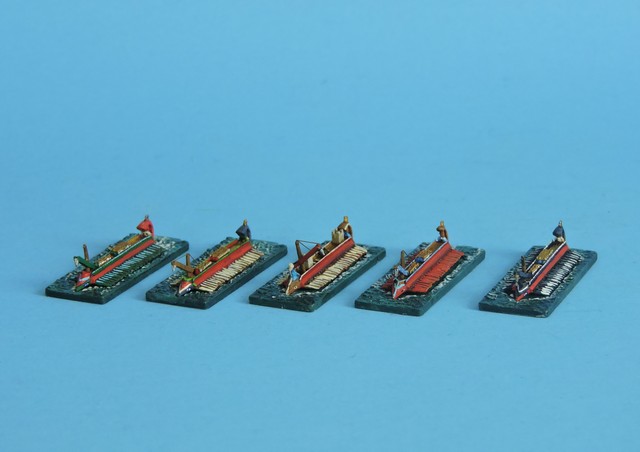 ARA09   Quadriremes with corvus 5 ships