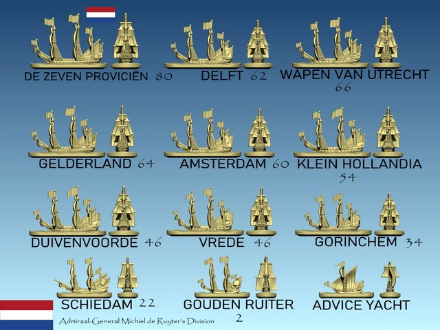 FDBD14 The Four Days Battle - 1st Squadron Centre Division - de Ruyter