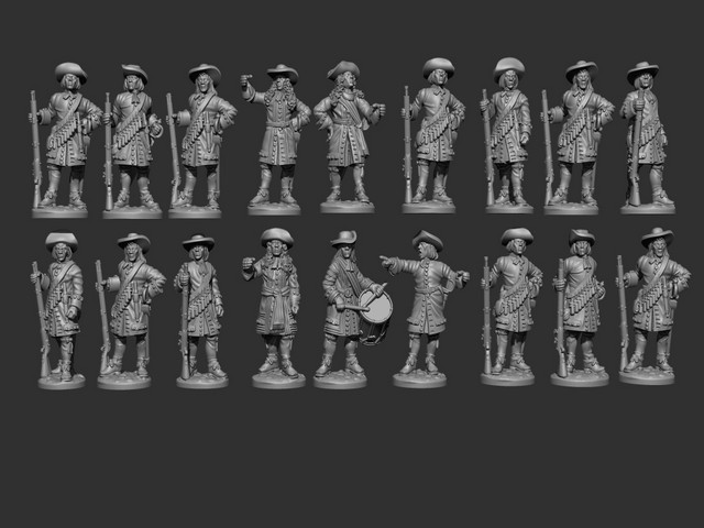 LOABR01 Standing with matchlock muskets