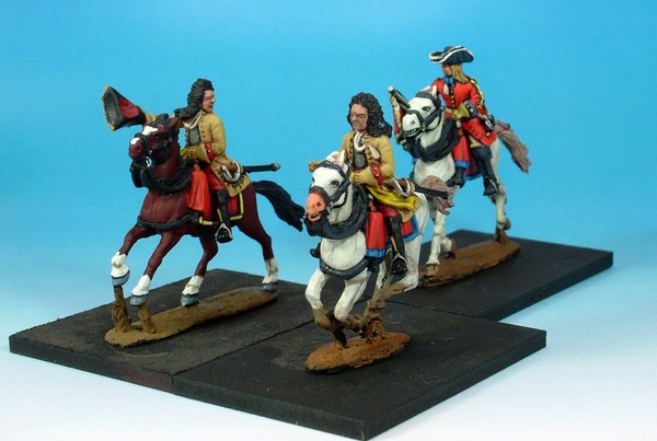 WLOA48b Cuirassier Command, cuirass under coat;bareheaded;galloping horses
