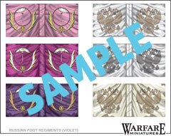 FR011 Russian Infantry Flags - Violet
