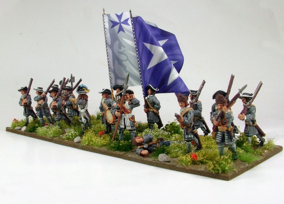 B014 Advancing no pikes and grenadiers in fur caps