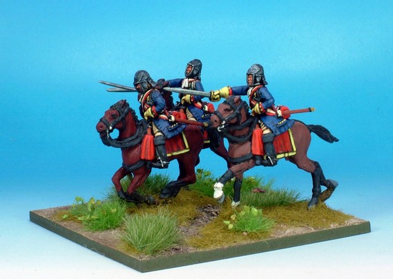 WLOA35b Cuirassier troopers; English helmet; galloping horses