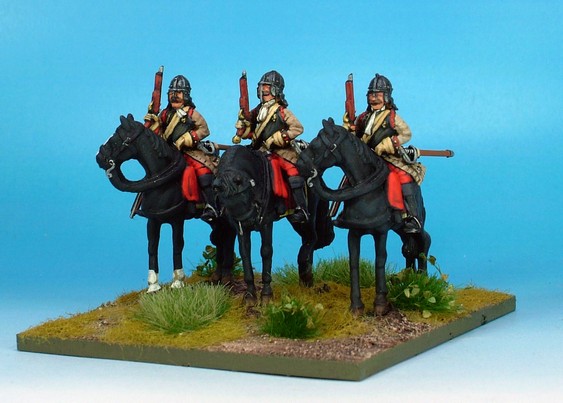 WLOA37a Cuirassier troopers; German helmet; standing horses