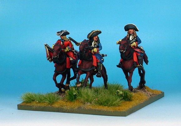 WLOA40b Cuirassier Command; hat; cuirass under coat; galloping horses