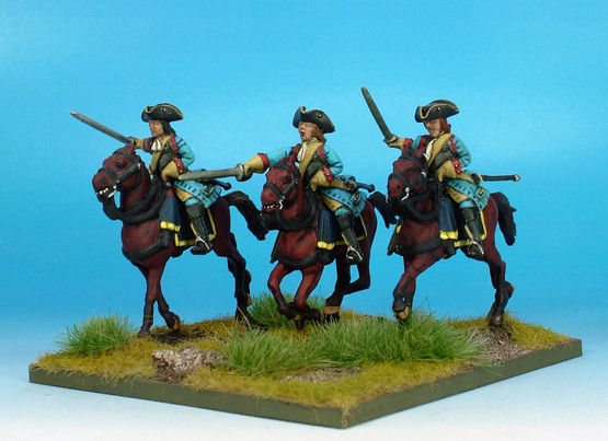 WLOA51b Cuirassiers, cuirass over coat,tricorne; galloping horses