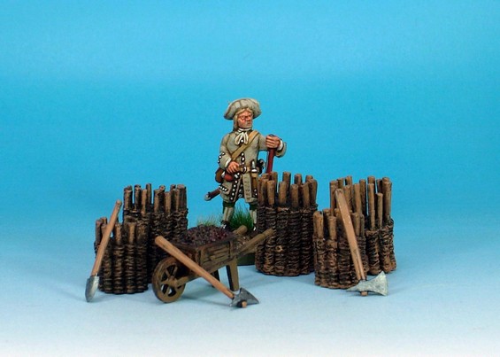 WLOA926 Siege equipment; gabions under construction