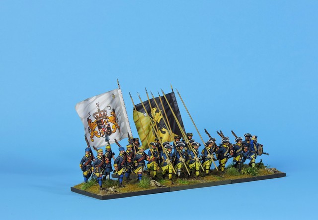 SB03 Swedish battalion marching in tricorne