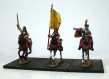 38b Cuirassier Command, continental helmet, cuirass over coat, galloping